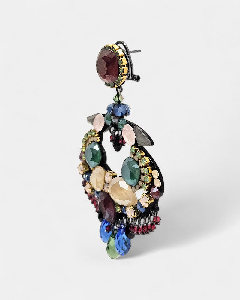 Pendientes largos con Swarovski Dublos