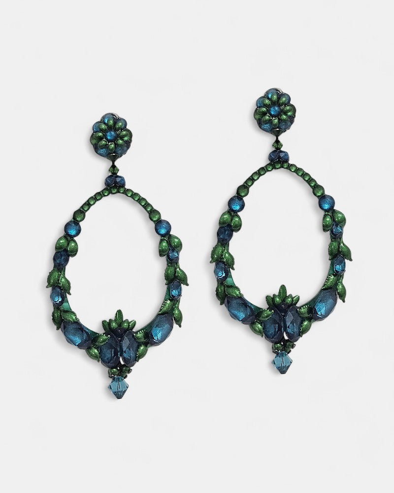 Pendientes largos con Swarovski Dublos