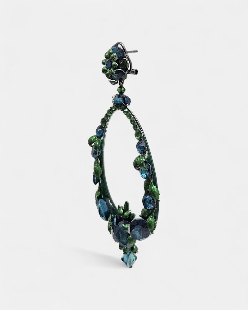 Pendientes largos con Swarovski Dublos