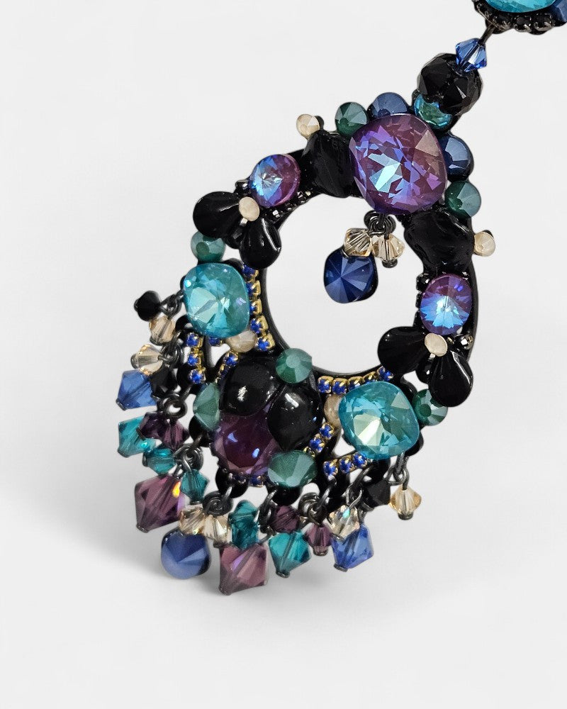 Pendientes largos con Swarovski Dublos