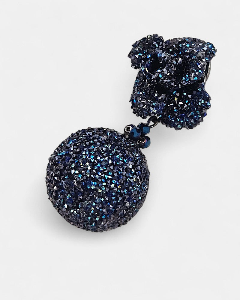 Dublos blue Swarovski ball earrings