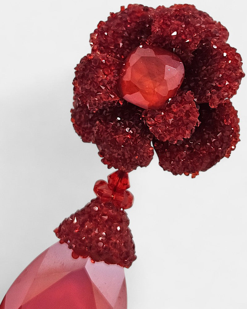 Pendientes rojos de swarovski