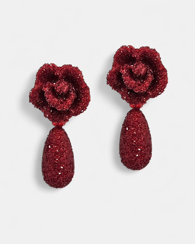 Pendientes rojos de swarovski