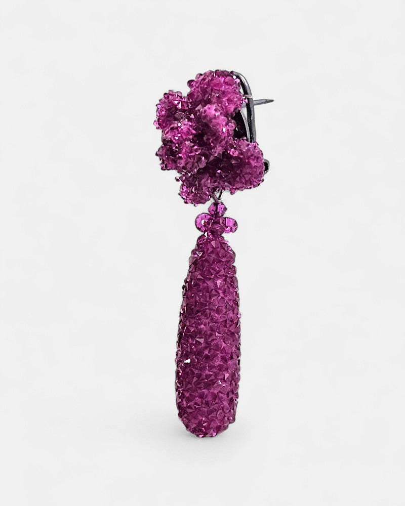 Pendientes Dublos Buganvilla con Cristales Swarovski