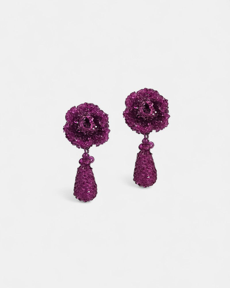 Pendientes Dublos Buganvilla con Cristales Swarovski