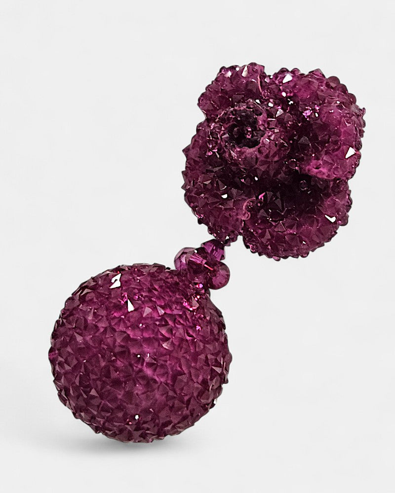 Pendientes Dublos Buganvilla con Cristales Swarovski