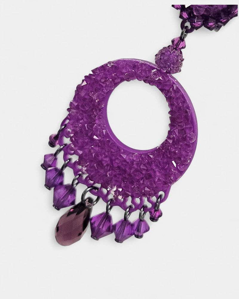 Pendientes Dublos Buganvilla con Cristales Swarovski