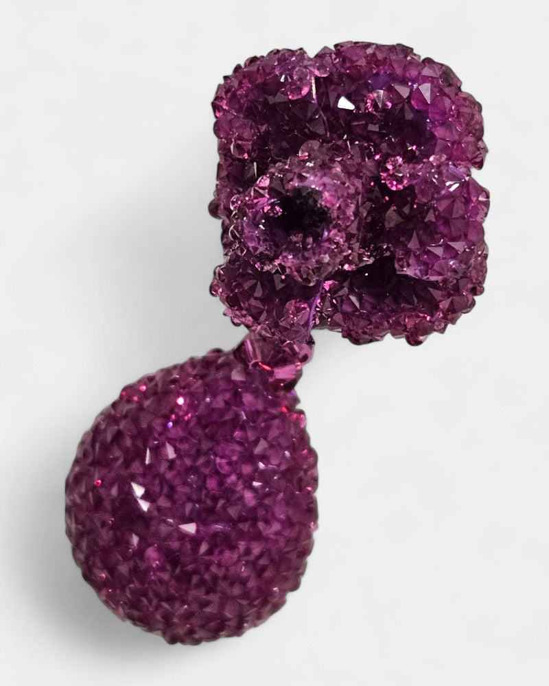 Pendientes Dublos Buganvilla con Cristales Swarovski