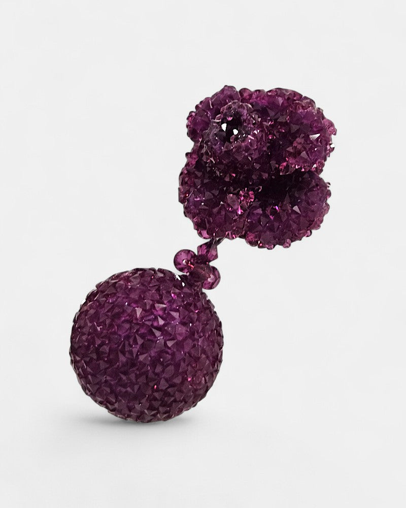 Pendientes Dublos Buganvilla con Cristales Swarovski