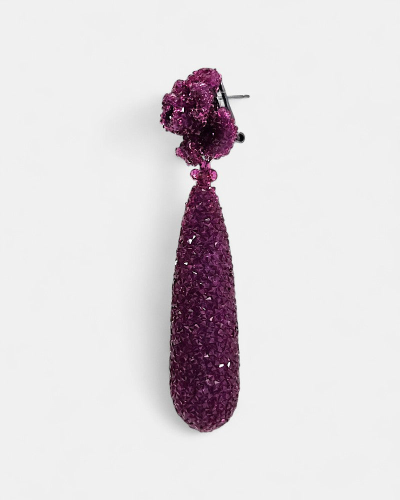 Pendientes Dublos Buganvilla con Cristales Swarovski