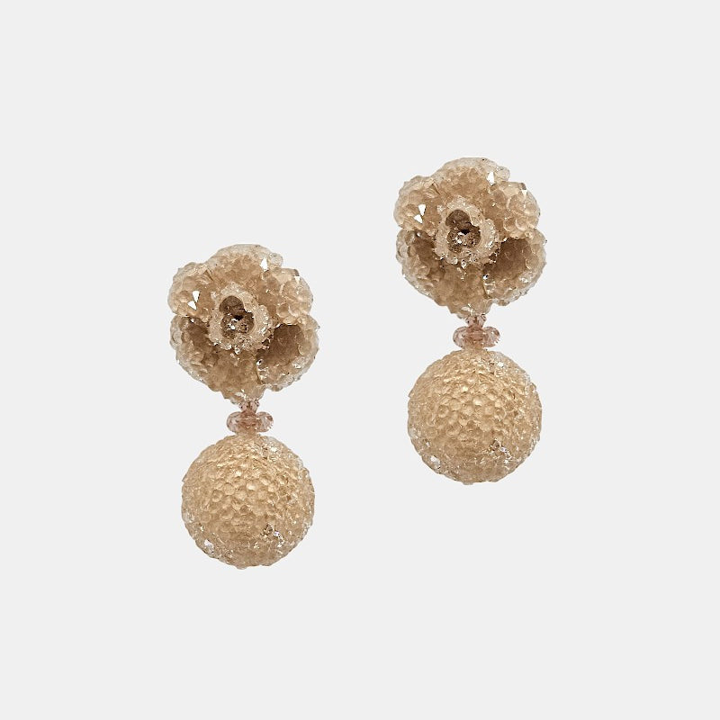 Ball earrings with Swarovski crystals