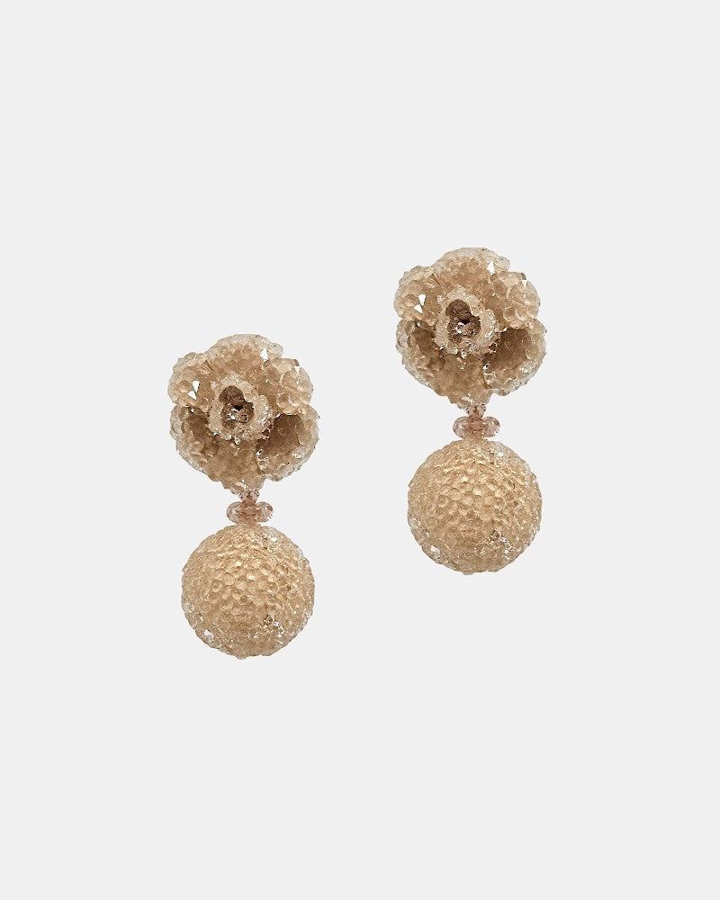 Ball earrings with Swarovski crystals