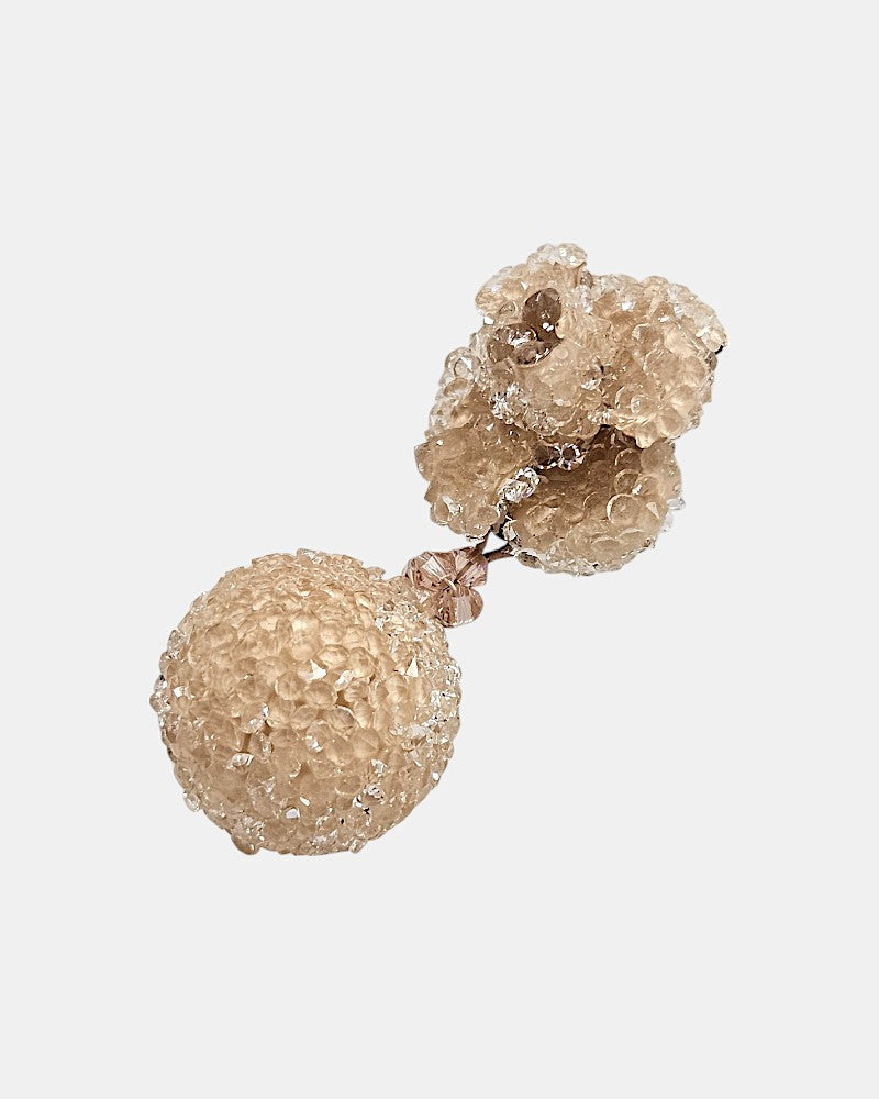 Ball earrings with Swarovski crystals