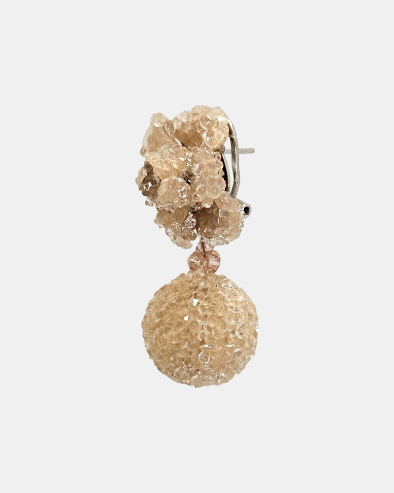 Ball earrings with Swarovski crystals