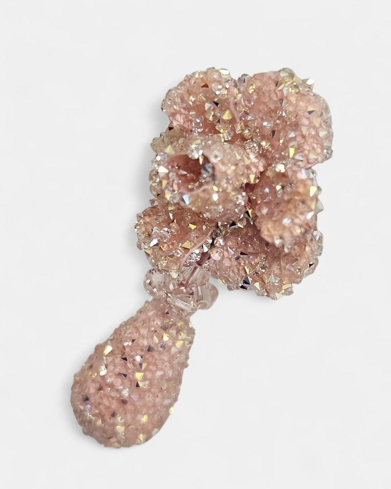 Pendientes rosas con swarovski Dublos
