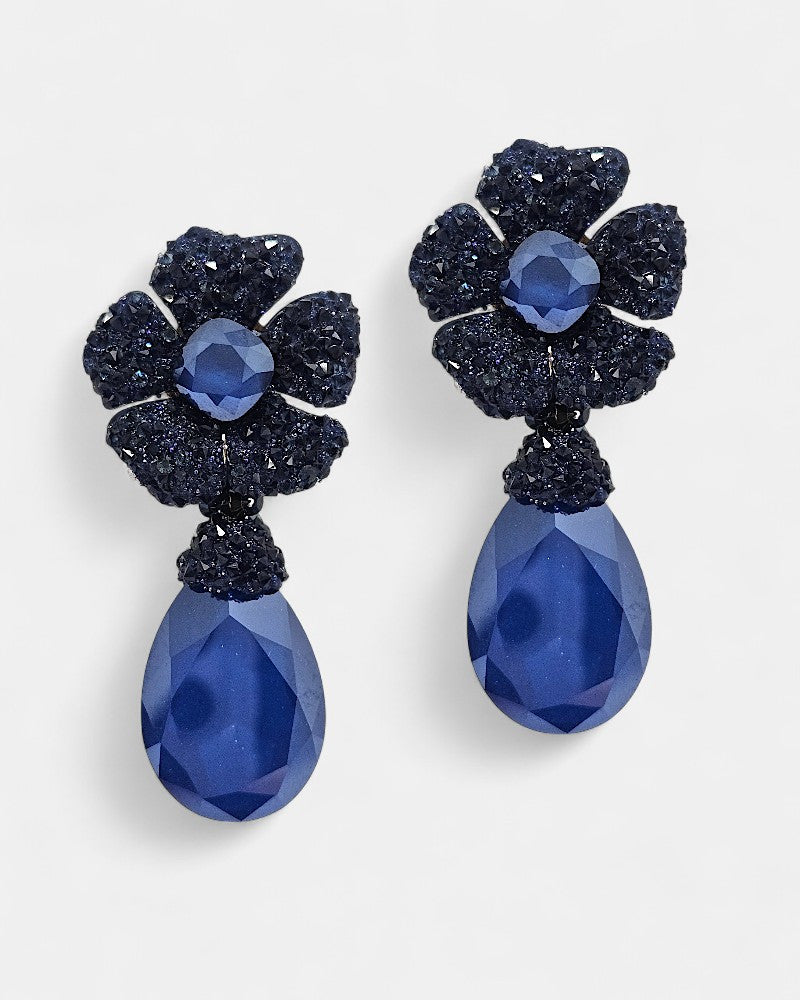 Dublos blue crystal earrings