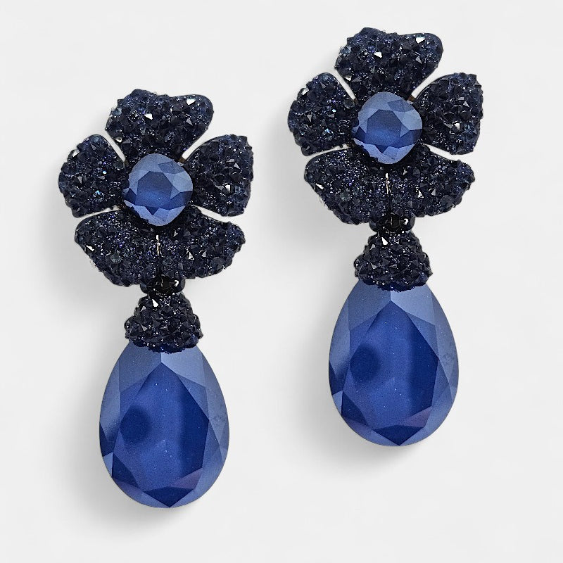 Dublos blue crystal earrings