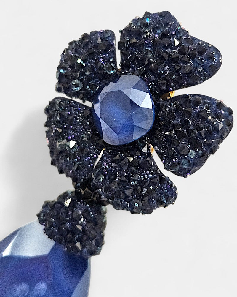 Dublos blue crystal earrings