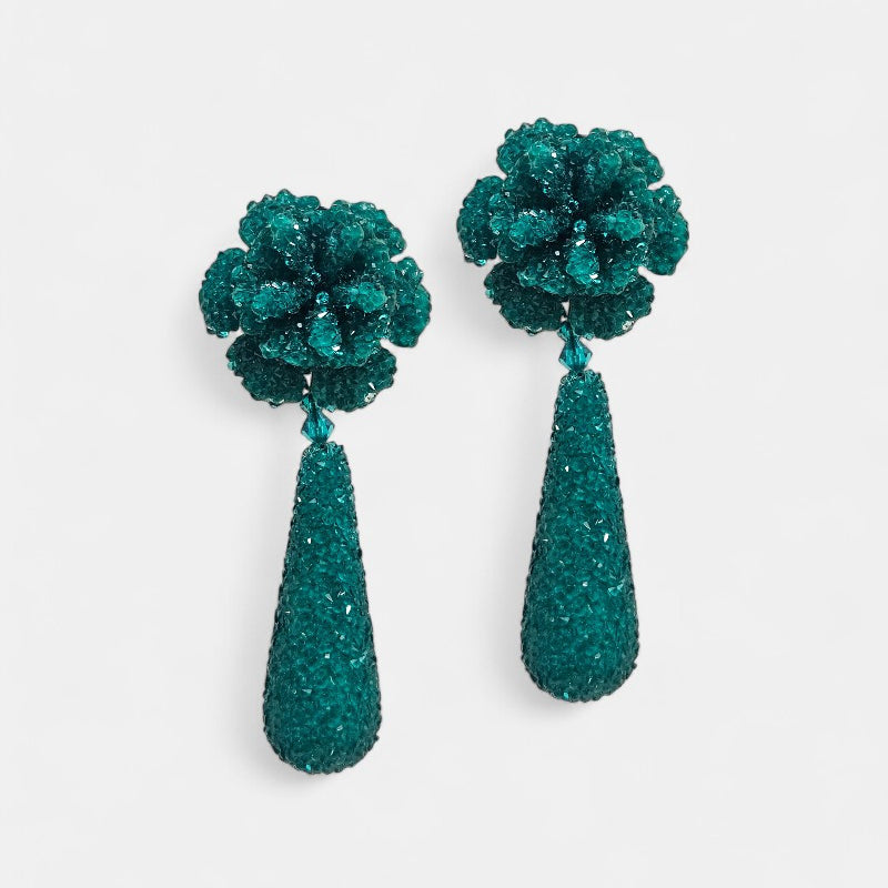 Pendientes verdes swarovski Dublos