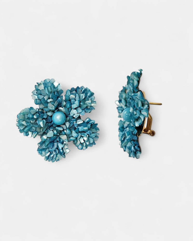 Pendientes nácar azul