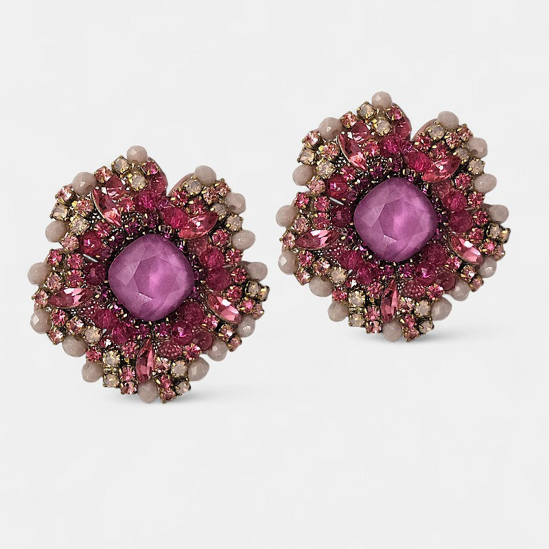 Pendientes rosas swarovski Dublos