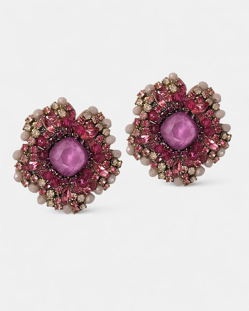 Pendientes rosas swarovski Dublos