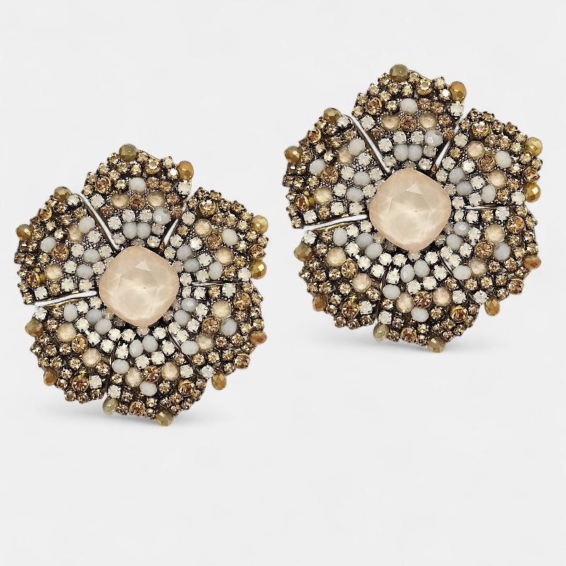 Pendientes flor swarovski Dublos