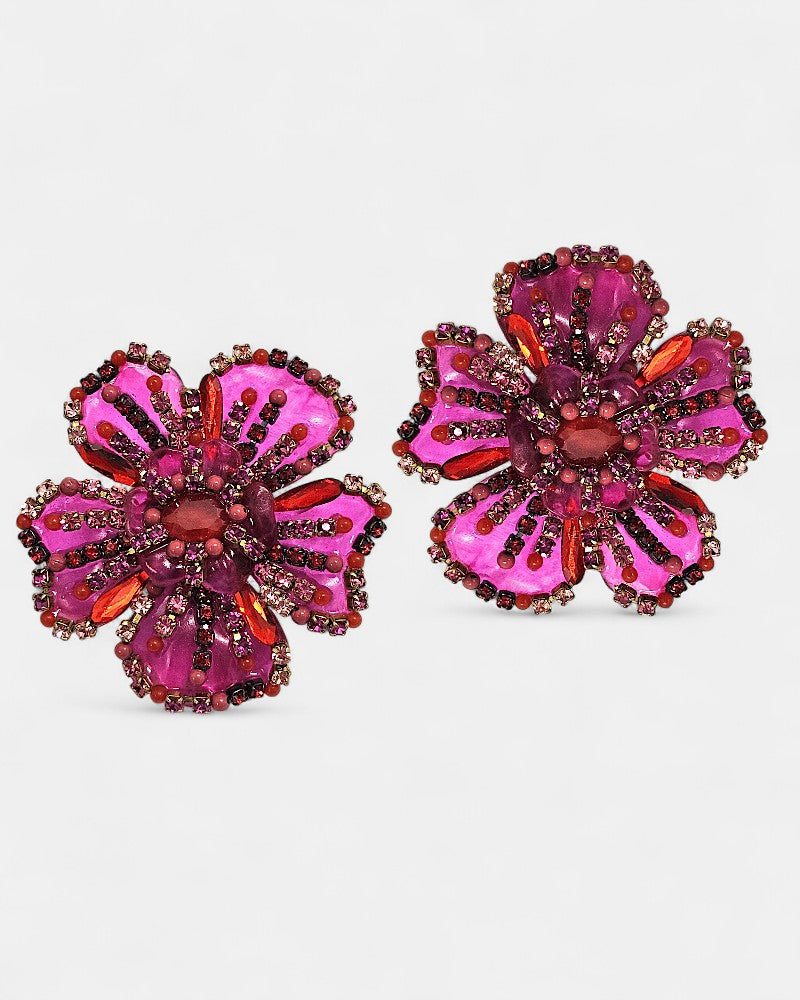 Pendientes flor swarovski Dublos