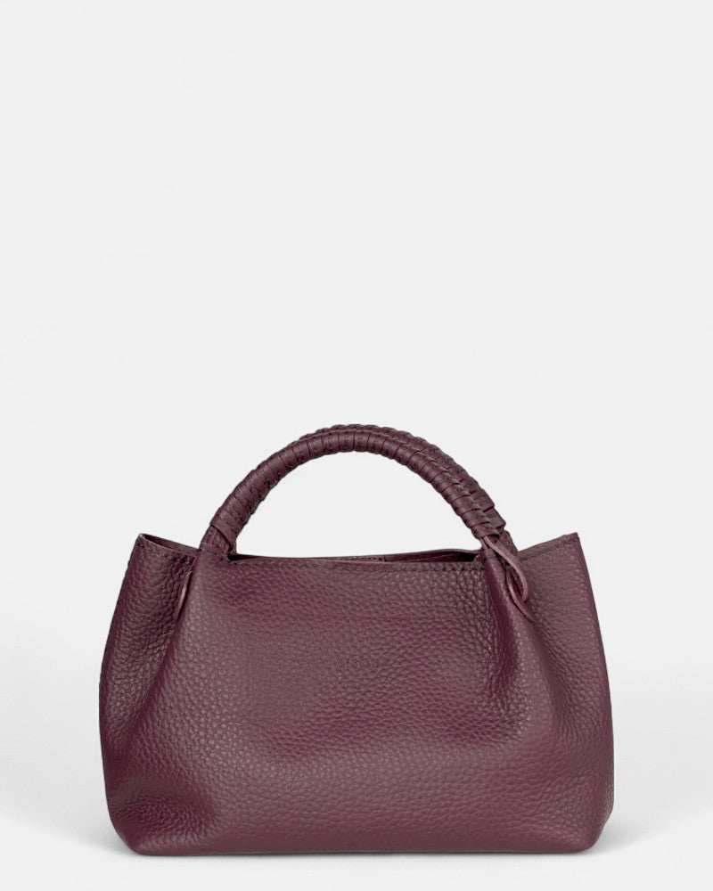 Sac en cuir bordeaux Mia