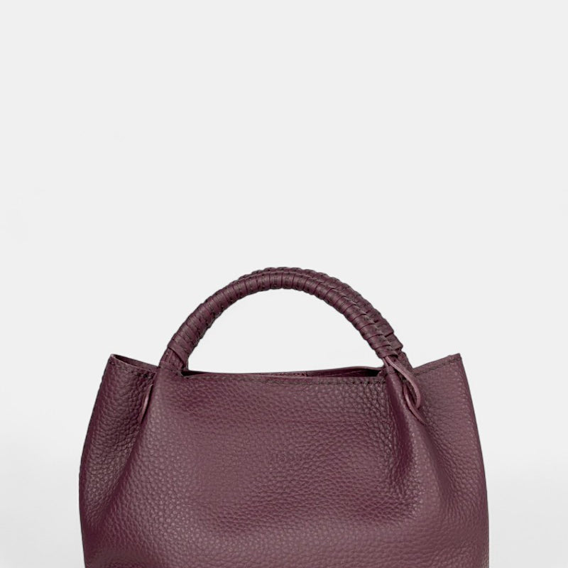 Sac en cuir bordeaux Mia
