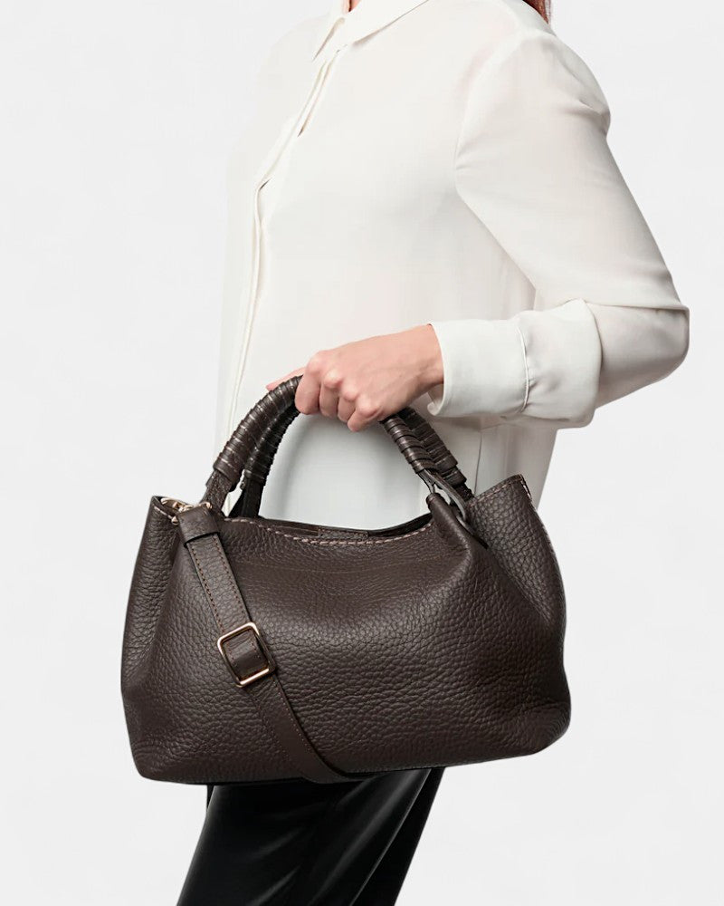 Mia brown leather handbag