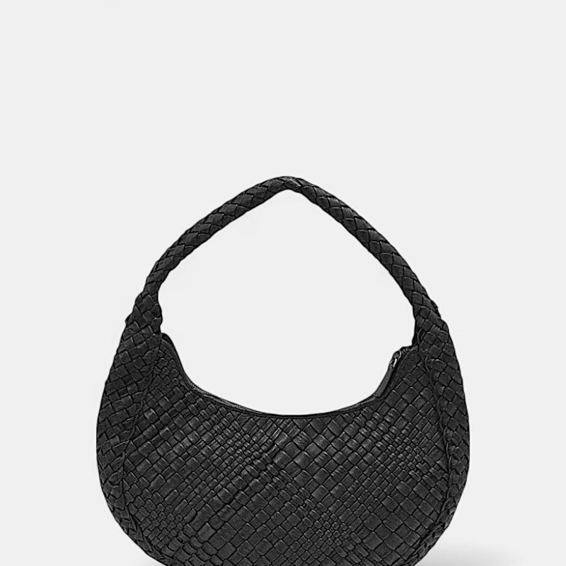 Bolso de piel trenzada Dream negro