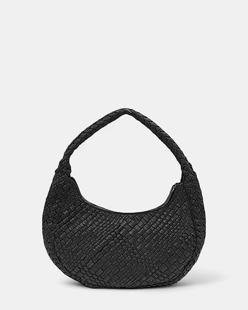 Bolso de piel trenzada Dream negro