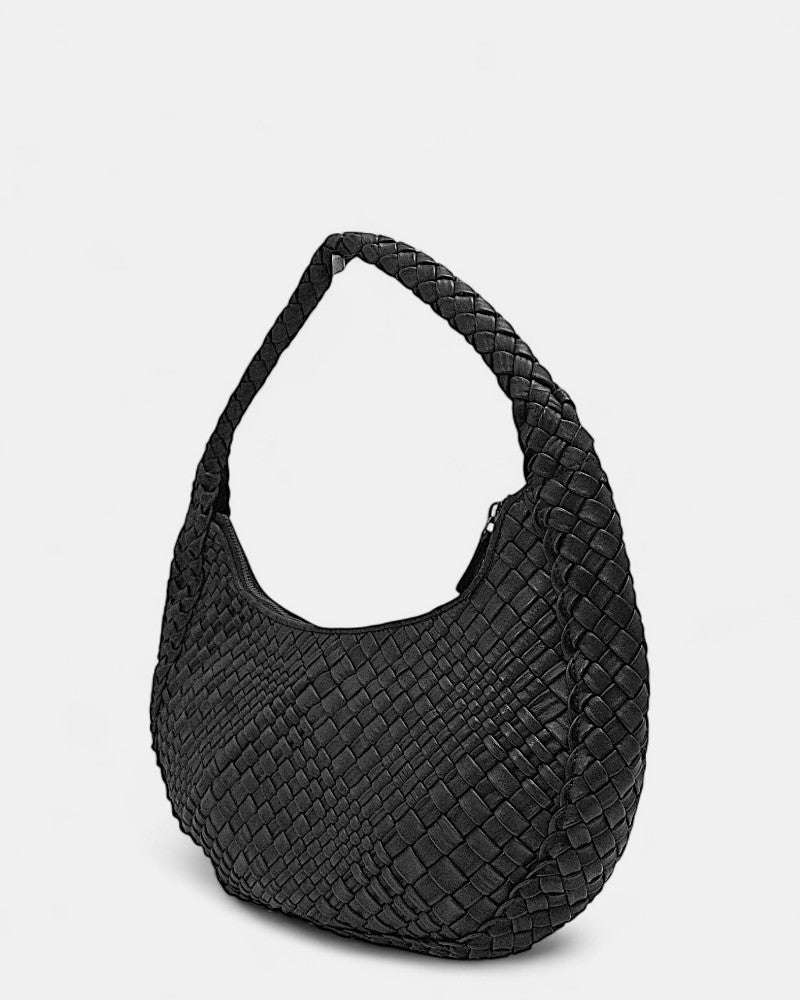 Bolso de piel trenzada Dream negro