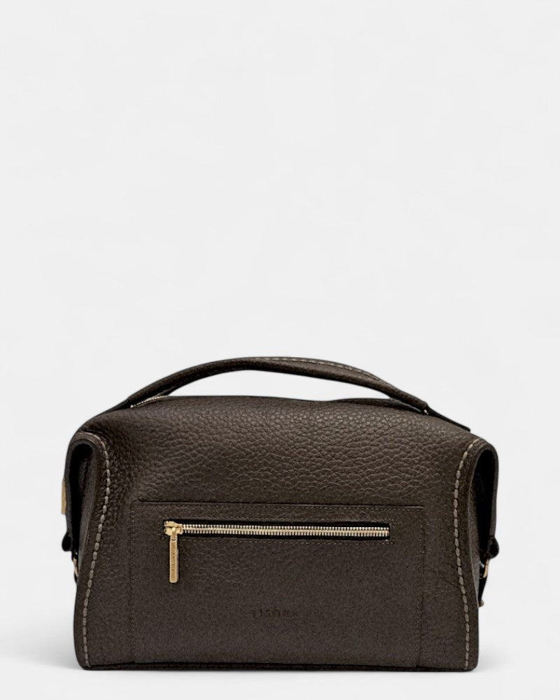 Bolso de piel Nora marrón