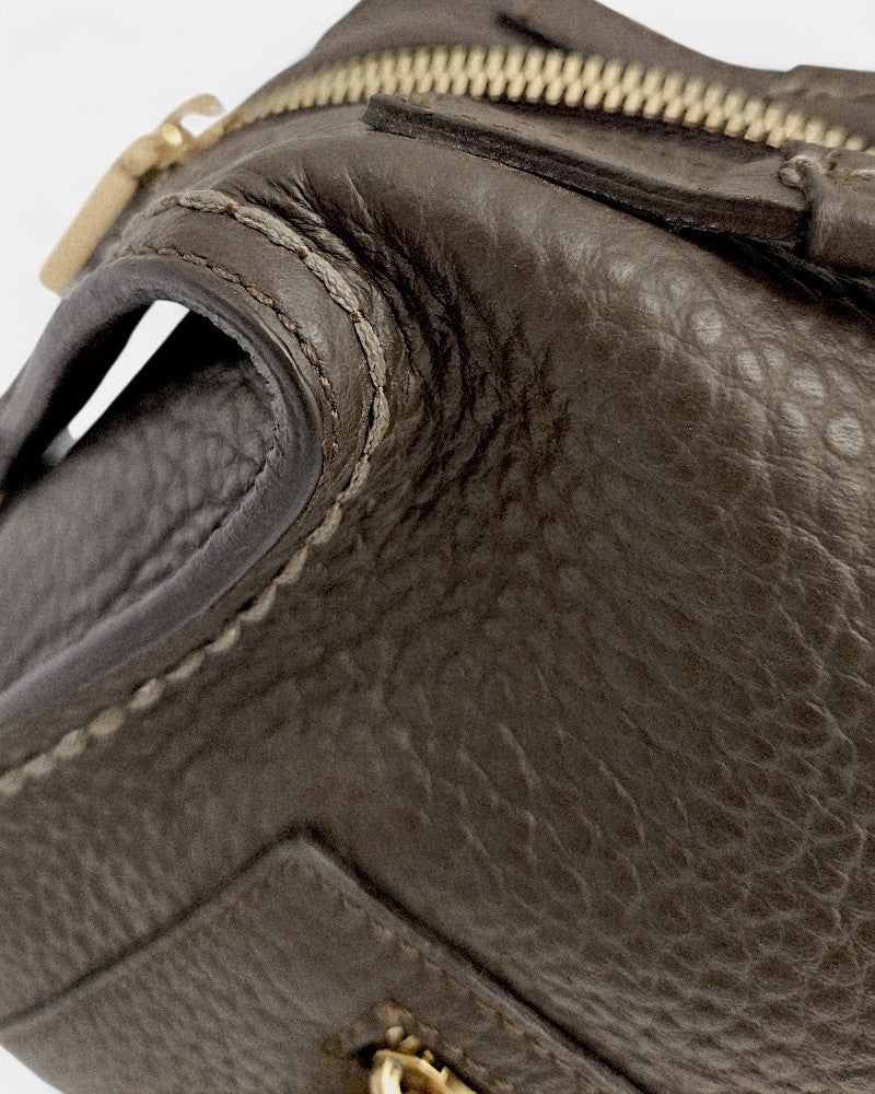 Bolso de piel Nora marrón