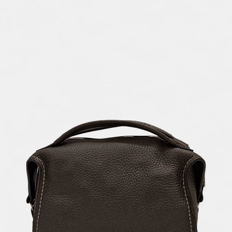 Bolso de piel Nora marrón
