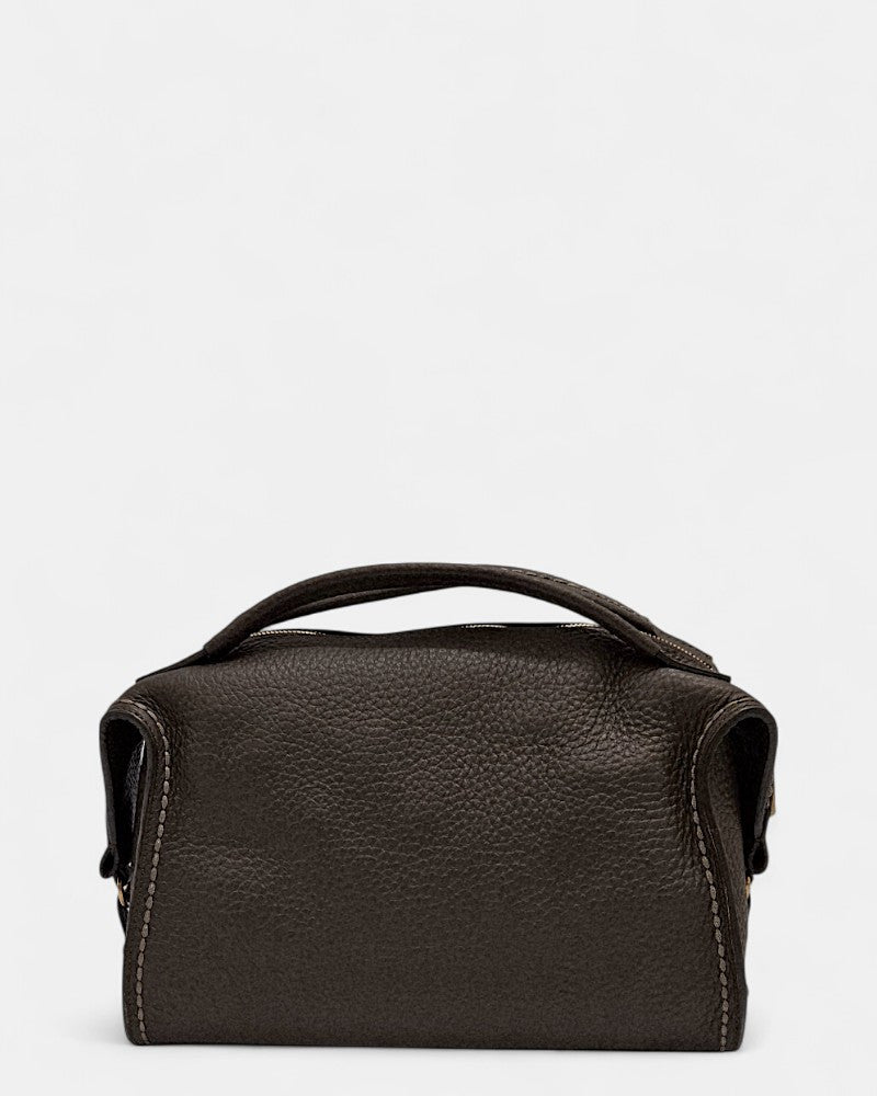 Bolso de piel Nora marrón