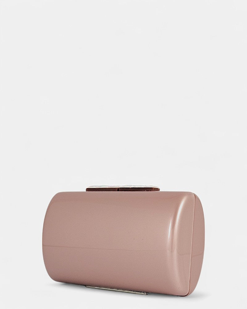 Bolso de fiesta rosa nude