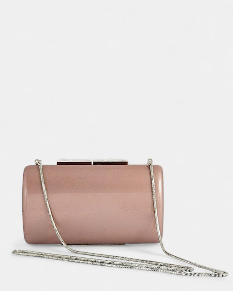 Bolso de fiesta rosa nude