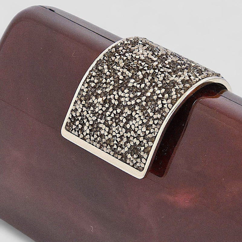 Clutch de ceremonia rojo Borgoña