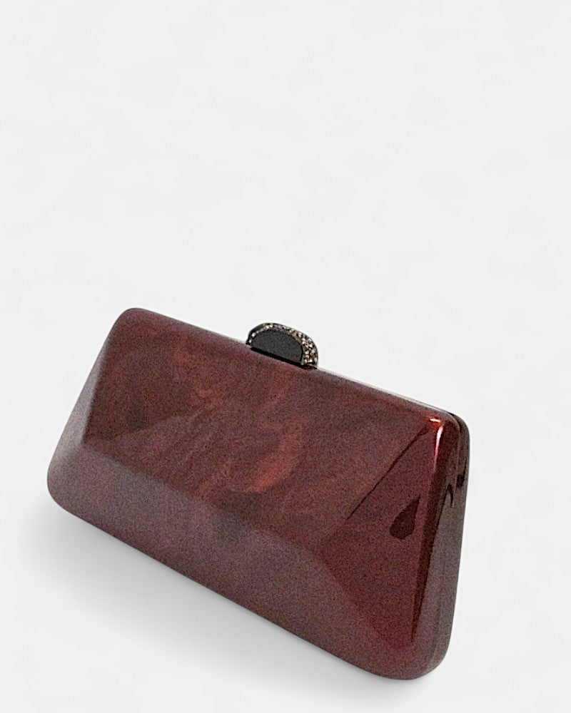 Bolso de invitada rojo Borgoña