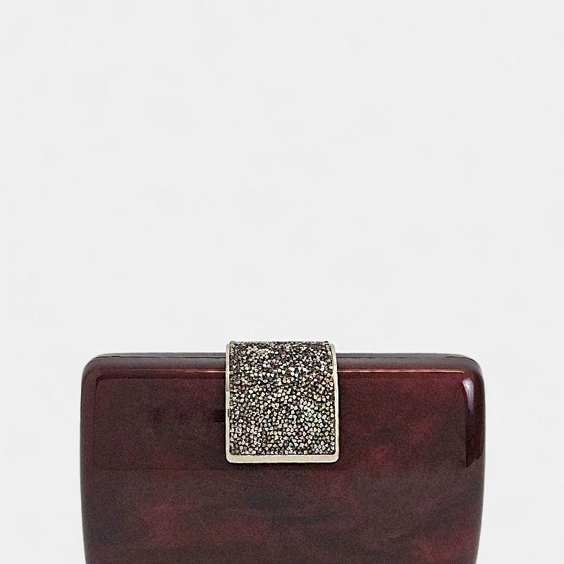 Burgundy red formal clutch