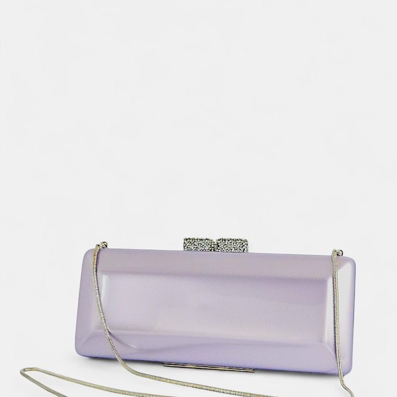 Bolso de invitada lila con cristal