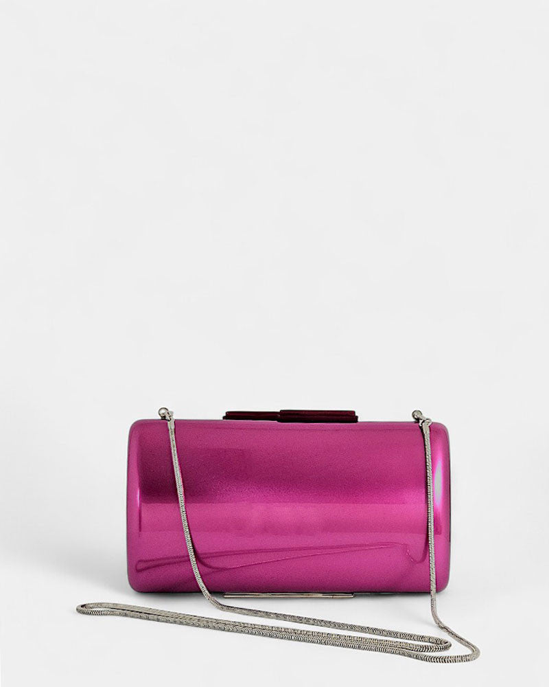 Sac habillé en satin pivoine