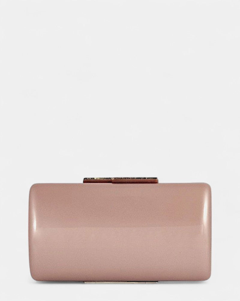 Sac de soirée rose pâle avec poignée