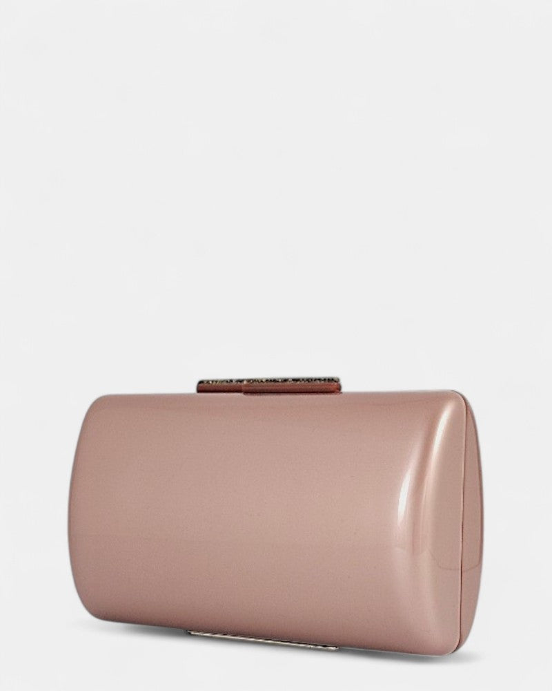 Sac de soirée rose pâle avec poignée