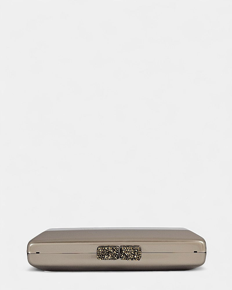 Bolso de ceremonia con cristal dorado Taupe Elegance