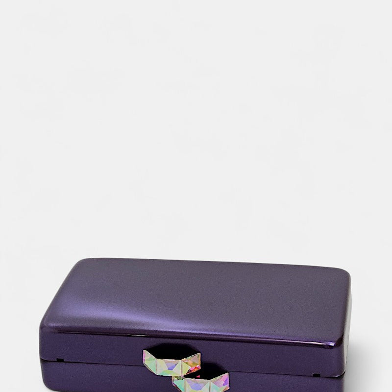 Bolsito de fiesta con cadena Éclat Prune