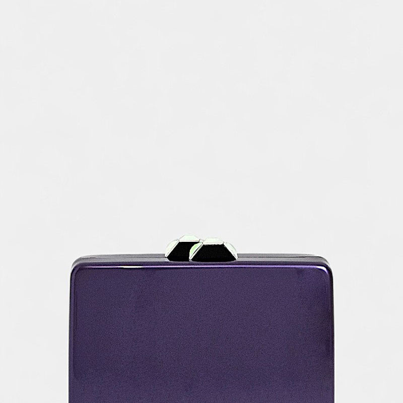 Éclat Prune party bag with chain